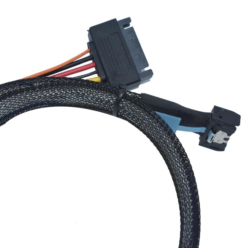 LetLinkSo PCIe 5.0 MCIO x4 to U.2 SFF-8639 Cable for NVMe SSD with 15Pin Power, 3.3ft (100cm) - Image 4